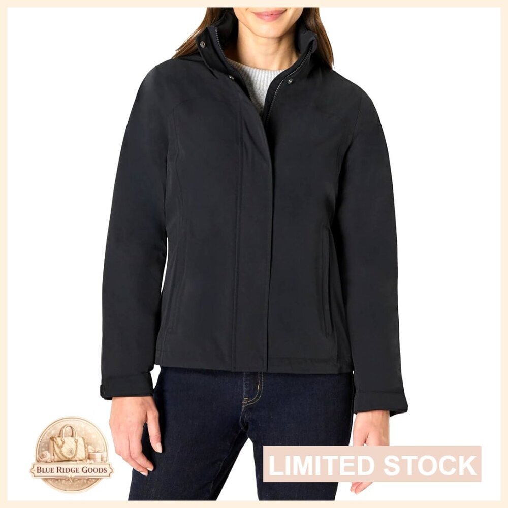 Regular Fit Packable Waterproof Rain Jacket Lightweight Chic Minimal Outerwear